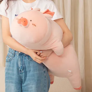 Cute Stuffed Pig Plush Toy Soft Animal Pillow Cute Soothing Doll Sleeping Companion Birthday Gift For Girls