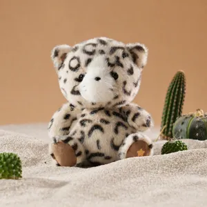 Joli jouet en peluche de léopard poupée douce en peluche assise parfaite pour cadeau