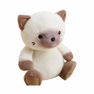Leuke mini siamese kat pluche speelgoed zachte knuffel pop om te slapen verjaardagscadeau