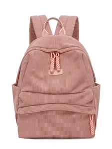 Women Casual Corduroy Backpack Large Capacity School Bookbag Travel Daypack Vintage Fashion Commute Bag