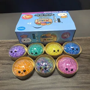 Regenbogen Quetsch Brötchen Fidget Spielzeug Set mit bunten Perlen für wirksamen Stressabbau.