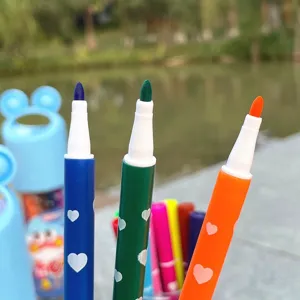 Kids washable watercolor marker pens set, colorful drawing pens for kids and school use.