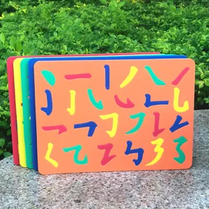 Colorful foam puzzle board detail showing vibrant cognitive shapes for kids early learning.