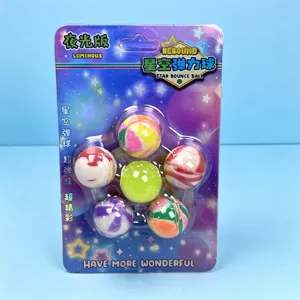 Kids Luminous Bouncing Balls Set Colorful Glow Rubber Bounce Balls Toy For Children Party Game School Learning Reward