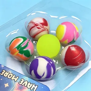 Colorful bouncy balls set, glowing rubber balls for kids toys, party favors and game prizes.