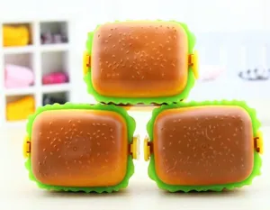 Cute burger shaped pencil sharpener mini creative stationery for kids school office use