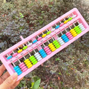 Colorful plastic abacus with multi-row beads, perfect for children math learning tool.