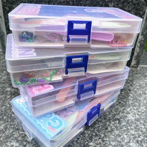 Set de caja de almacenamiento DIY Guka con pegatinas de dibujos animados y herramientas.