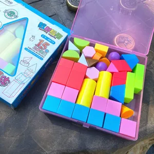 Set di sussidi didattici di matematica con forme geometriche in plastica giocattolo