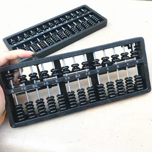 Black Plastic Abacus Soroban Calculating Tool Educational Math Learning Aid For Kids Students Primary School