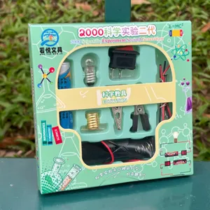 Ensemble d'expériences scientifiques d'ampoule lumineuse amusante créative pour enfants jouet