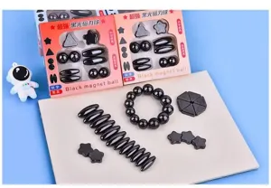 Ensemble de jouets aimantés pour expériences de physique pour enfants avec billes.