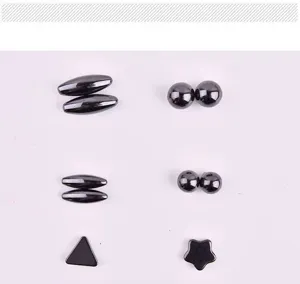 Kit de jouets aimantés pour expérience de physique avec formes ovale, boule et étoile.