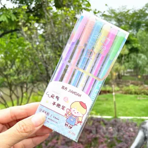 Lot de 6 stylos de journal colorés surligneurs papeterie mignonne pour élèves cadeaux