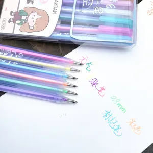 Vue détaillée d'un ensemble de surligneurs et stylo-billes colorés avec des teintes vives et douces.
