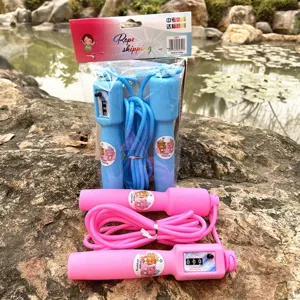 Children counting skipping rope with mechanical counter fitness jump rope for sports and school