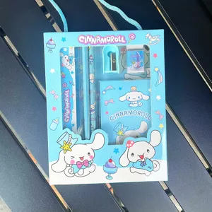 Cinnamoroll Schreibwaren Set niedliche Geschenkbox für Kinder Schüler Schulsachen blau