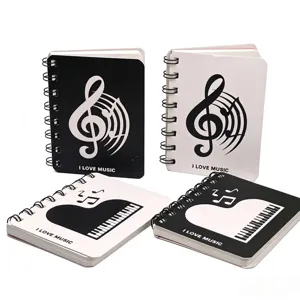 A7 Taschen Spiralnotizbuch Mini Süß Musikthema Leeres Tagebuch Schüler Schreibtagebuch Tragbarer Notizblock Schreibwaren Geschenk