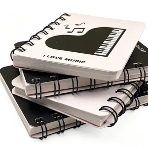 A7 Mini Spiralblock Klavier Noten Notizbuch Taschenformat leer fuer Schule und Geschenke