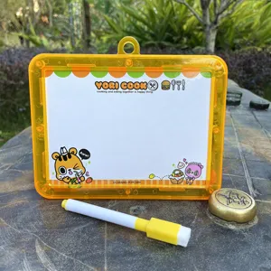 Kinderen dubbelzijdig uitwisbaar whiteboard met stift, schattig cartoon leerbord voor kids.