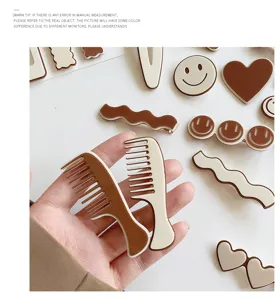 Pince à cheveux couleur café au lait mignon barrette canard automne hiver frange pince exquise
