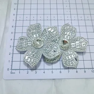 Rhinestone five-petal flower DIY patch sparkling crystal apparel shoe bag hair accessory part
