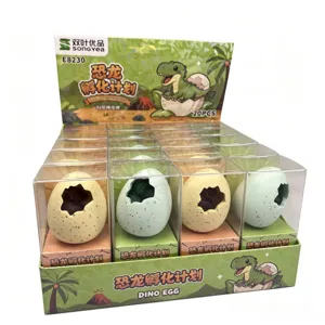 Set de juguetes de huevo de dinosaurio 20 pcs caja transparente juguete novedoso de eclosión