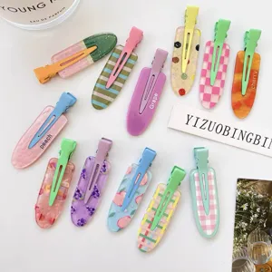 Colorful fruit resin hair clips sweet candy color side clips cute bangs hair accessories