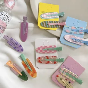 Summer juice series sweet candy color hair clip cute fruit design seamless side clip for women