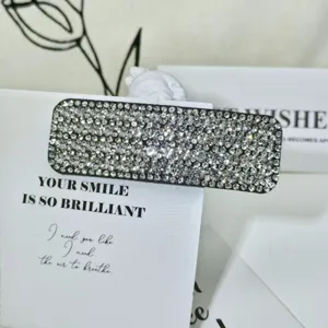 Large crystal rhinestone hair clip sparkling barrette for women side hair styling accessory