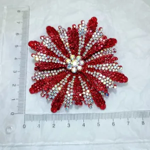 Handcrafted rhinestone shoe flower sparkling crystal bow accessory for women's footwear and apparel.