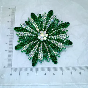 Handmade rhinestone shoe flower crystal patch sparkling DIY footwear accessory shoe buckle