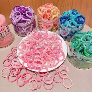 Simpatici elastici per capelli colorati per bambini, piccoli elastici delicati per neonate.