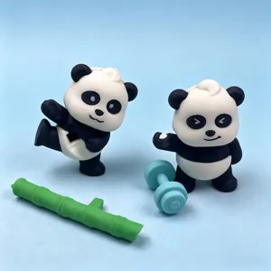 Lindo panda borrador rompecabezas juguete papelería creativa decoración regalo infantil