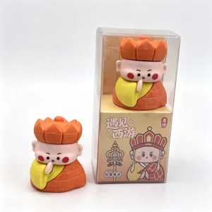 Borrador de rompecabezas 3D creativo Viaje al Oeste Monje Tang con caja transparente.