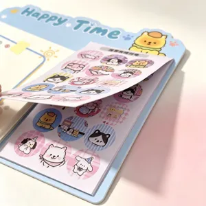 Süßes Cartoon-Hunde-Ringbuch mit Aufklebern, perfektes Schreibwarengeschenk für Schüler.