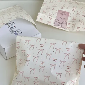 Ins style pink bow kraft paper gift bags and storage boxes for best friend birthday.