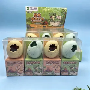 Set de borradores de huevo de dinosaurio, lindo regalo de papelería de dibujos animados 3D niños.