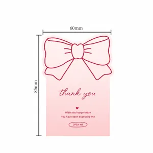 Süße rosa Schleife Grußkarte Dankeschön Karte Schreibwaren Geschenk Dekoration süßer Stil