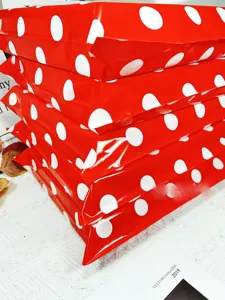 Thickened red polka dot courier mailer bags waterproof clothing packing bags for safe shipping