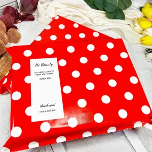 Thickened red polka dot courier mailing bag for clothing and gift packaging waterproof.