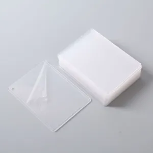 Transparent B8 photocard holder hard plastic card sleeve clear protector detail view