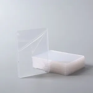 Clear plastic card sleeves detail view, high transparency protection for B8 photo cards.