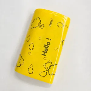Wasserdichte gelbe Cartoon Bär Versandt Tasche, dicke niedliche Verpackung für Geschenke Kleidung.