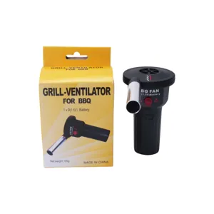 Souffleur de Barbecue Électrique Portable Ventilateur à Main Outil d'Allumage pour Camping en Plein Air Pique-Nique