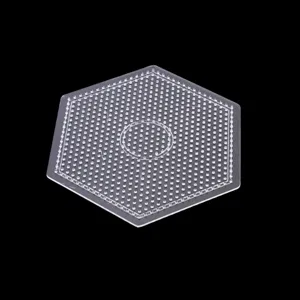 Piastra per perline esagonale trasparente, modello per bricolage con perline da stirare 5mm.