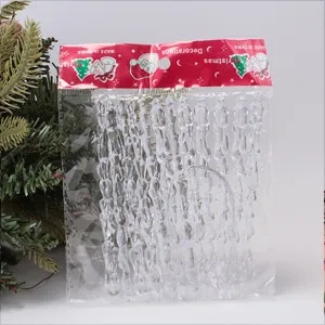 Transparent acrylic icicles Christmas tree hanging pendants holiday party decoration detail view