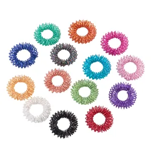 Anillos de masaje para dedos de metal colorido juguetes antiestres para la relajacion