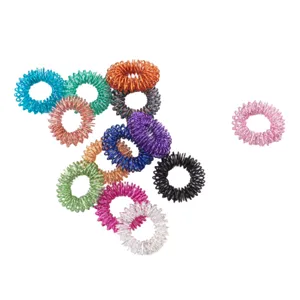 Anillos de masaje para dedos de metal colorido, mini juguetes sensoriales de descompresión.