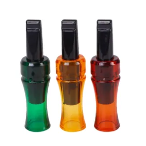 Outdoor bionic crow whistle hunting decoy set, colorful acrylic bird call sound tool.